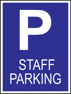 SAFETY SIGN (SAV) | Staff Parking